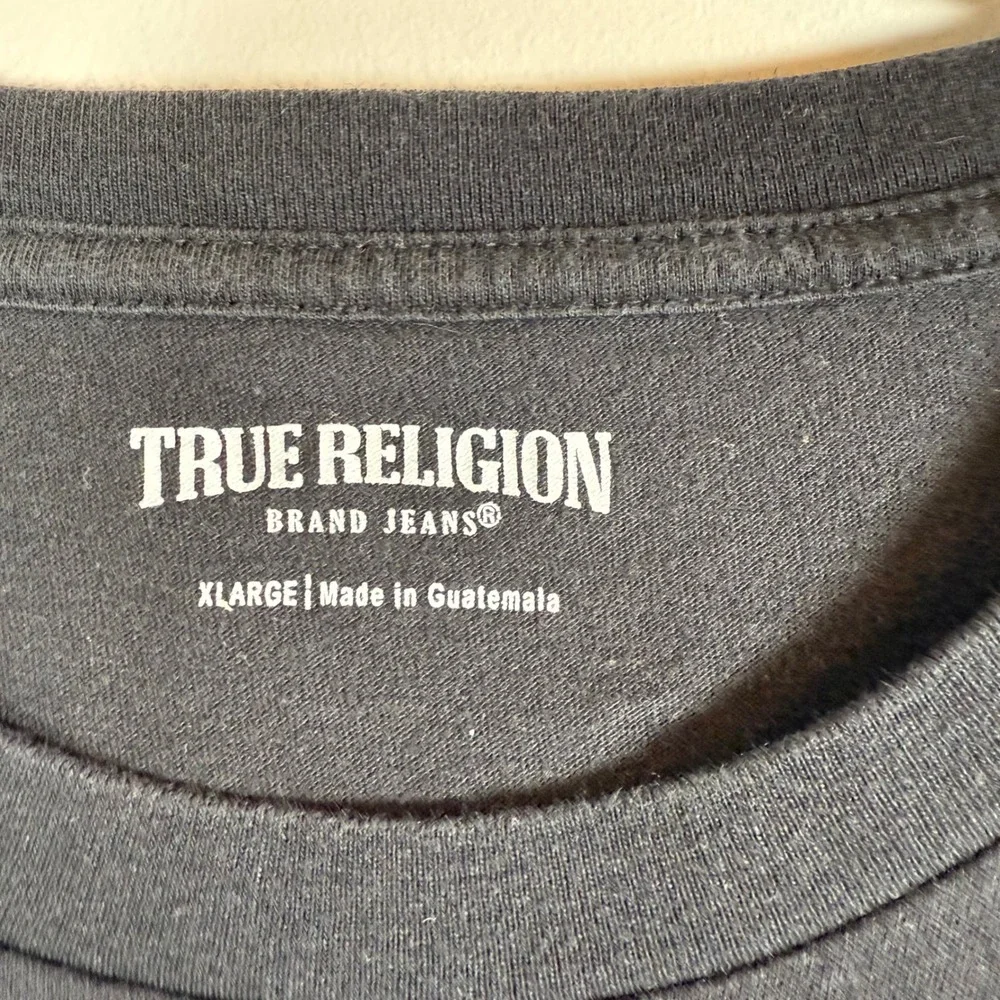 True Religion‎ Men's Buddha Guitar Graphic T Shirt Tee Top XL 100% Cotton LOGO